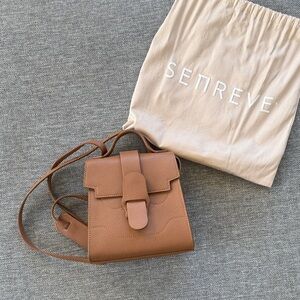 Senreve Mini Alunna Bag in Chestnut (Crossbody / Backpack, two in one bag)